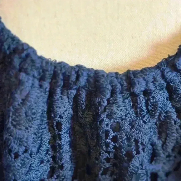 ADIVA Lace Blue Blouse with lining (Size 1X) - Picture 12 of 13